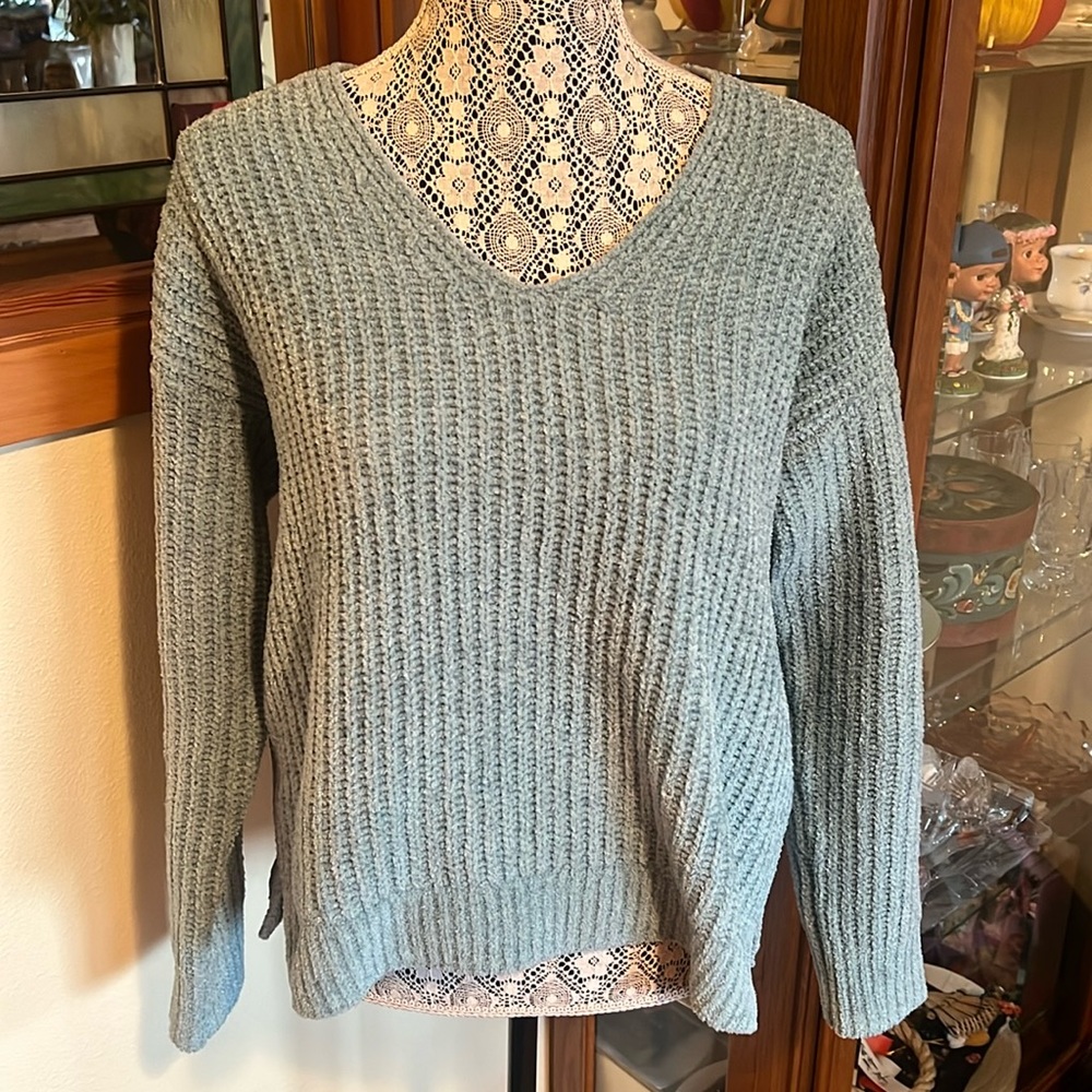Lucky Brand Cable Knit Teal Sweater - Medium $25 NWOT
